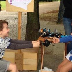 Dr. Suchitra Sebastian explains the magic of superconductivity at Soapbox Science event